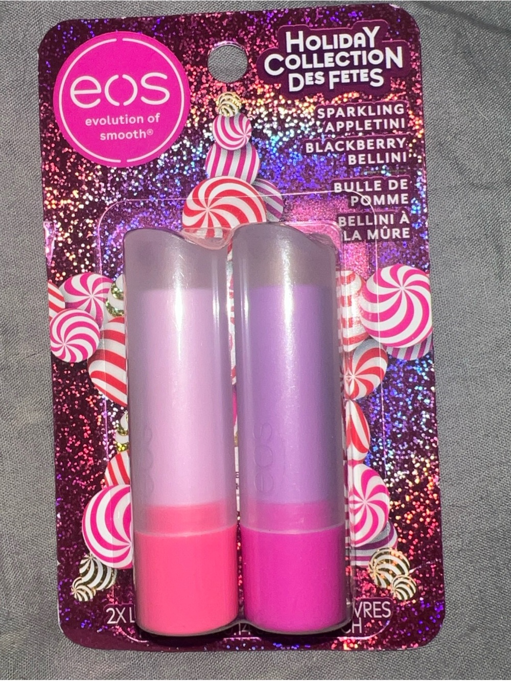 EOS holiday collection sparkling appletini and blackberry Bellini